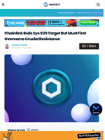 Chainlink Bulls Eye $30 Target But Must First Overcome Crucial Resistance