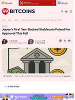 Japan's First Yen-Backed Stablecoin Poised For Approval This Fall - 99Bitcoins