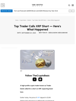 Top Trader Calls XRP Short — Here’s What Happened