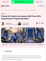 Claude AI Predicts Crazy LINK Price Due to 'Project Meridian'