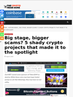 Big stage, bigger scams? 5 shady crypto projects that made it to the spotlight - The Crypto News Wire