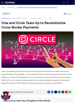 Visa and Circle Team Up to Revolutionize Cross-Border Payments