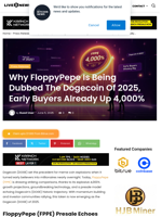 Why FloppyPepe Is Being Dubbed The Dogecoin Of 2025, Early Buyers Already Up 4,000% | Live Bitcoin News
