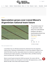 Speculation grows over Lionel Messi's Argentinian national team future