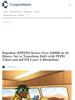 Pepedose ($PEPD) Raises Over $300K in 24 Hours, Set to Transform DeFi with PEPD Token and mETH Layer 2 Blockchain - Crypto-News.net