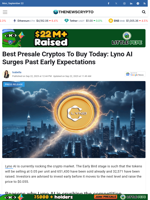 Best Presale Cryptos To Buy Today: Lyno AI Surges Past Early Expectations