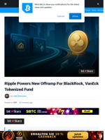 Ripple Powers Offramp For BlackRock, VanEck Tokenized Fund