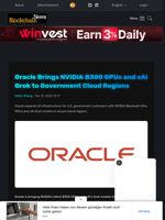 Oracle Brings NVIDIA B300 GPUs and xAI Grok to Government Cloud Regions - Blockchain.News