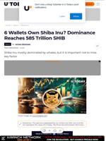 6 Wallets Own Shiba Inu? Dominance Reaches 585 Trillion SHIB