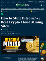 How to Mine Bitcoin? - 4 Best Crypto Cloud Mining Sites - Crypto Daily