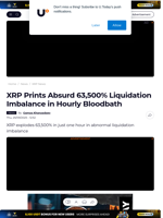 XRP Prints Absurd 63,500% Liquidation Imbalance in Hourly Bloodbath - U.Today