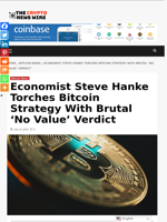 Economist Steve Hanke Torches Bitcoin Strategy With Brutal ‘No Value’ Verdict - The Crypto News Wire