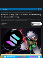 3 Tokens to Buy and Accumulate While Waiting for Solana’s Recovery