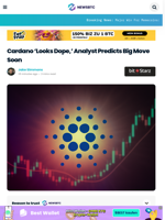 Cardano ‘Looks Dope,’ Analyst Predicts Big Move Soon
