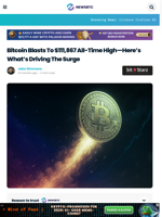 Bitcoin Blasts To $111,867 All-Time High—Here’s Why