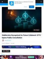 Stablecoins As Future Collateral: CFTC Opens Consultation