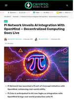 Pi Network Unveils AI Integration With OpenMind — Decentralized Computing Goes Live - Crypto News Flash