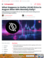 Stellar (XLM) Faces Volatility After 68% Rally in July