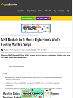 MNT Rockets to 5-Month High: Here’s What’s Fueling Mantle’s Surge