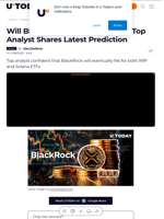 Will BlackRock Launch XRP ETF? Top Analyst Shares Latest Prediction