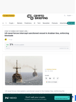 US naval forces intercept sanctioned vessel in Arabian Sea, enforcing blockade