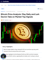 Bitcoin Price Analysis: May Rally and Lark Davis’s Take on Market Top Signals