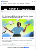 ZEC Price Hits 9-Month High: Can Bulls Push Price Beyond $68?