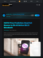 MATIC Price Prediction: Dead Cat Bounce to $0.43 Before $0.31 Bloodbath - Blockchain.News