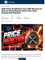 XRP Price Prediction: Can XRP Bounce to $1.51 as Early Buyers Move One Step Ahead Into Pepeto? - TechBullion