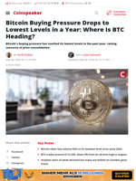 Bitcoin Demand Hits 1-Year Low: What’s Next for BTC?