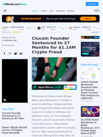 Clucoin Founder Sentenced to 27 Months for $1.14M Crypto Fraud – News Bytes Bitcoin News
