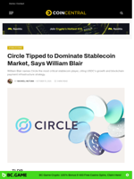 Circle Tipped to Dominate Stablecoin Market, Says William Blair - CoinCentral