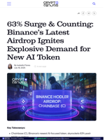 63% Surge & Counting: Binance’s Latest Airdrop Ignites Explosive Demand for New AI Token