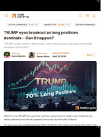 TRUMP eyes breakout as long positions dominate - Can it happen? - AMBCrypto