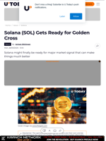 Solana (SOL) Gets Ready for Golden Cross