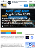 Top Trending Crypto for 2025: Analysts Compare BlockDAG, Chainlink, Stellar, and Cardano | Live Bitcoin News