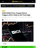 OKB (OKB) Price: Supply Shock Triggers 200% Rally to All-Time High - CoinCentral