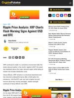 Ripple Price Analysis: XRP Charts Flash Warning Signs Against USD and BTC