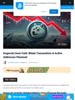 Dogecoin Goes Cold: Whale Transfers & Active Users Plummet
