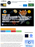 Top 10 Meme Coins in 2025 Tipped for Skyrocketing Gains - Will You Join Early? | Live Bitcoin News