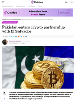 Pakistan enters crypto partnership with El Salvador - Coinfea
