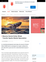 Massive Gemini Dollar Whale Transfer Sparks Market Speculation - NullTX