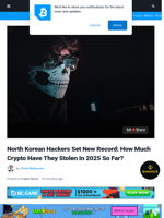 North Korean Hackers Set New Record: How Much Crypto Have They Stolen In 2025 So Far? | Bitcoinist.com