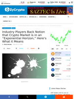 Industry Players Back Notion that Crypto Market is in an “Exponential Horizon,” Here’s What it Means ⋆ ZyCrypto