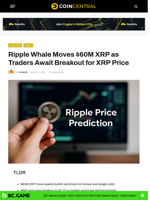 Ripple Whale Moves $60M XRP as Traders Await Breakout for XRP Price