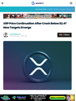 XRP Price Continuation After Crash Below $2.4? New Targets Emerge