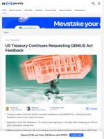 Why the US Treasury Isn't Rushing to Implement GENIUS Act
