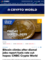 Bitcoin climbs after dismal jobs report fuels rate cut hopes: CNBC Crypto World