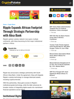 Ripple Expands African Footprint Through Strategic Partnership with Absa Bank