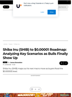 Shiba Inu (SHIB) to $0.00001 Roadmap: Analyzing Key Scenarios as Bulls Finally Show Up - U.Today